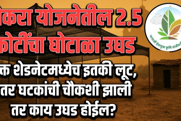 पोकरा योजनेतील 2.5 कोटींचा घोटाळा उघड – फक्त शेडनेटमध्येच इतकी लूट, इतर घटकांची चौकशी झाली तर काय उघड होईल? Nanaji Deshmukh Krishi Sanjeevani Project