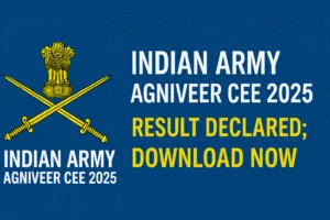 भारतीय सैन्याच्या Agniveer CEE 2025 निकाल जाहीर; इच्छुक उमेदवार अब डाउनलोड करू शकतात निकाल Join Indian Army